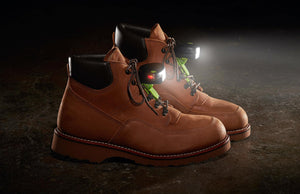 Night Shift Shoe Lights - Side View on Work Boots